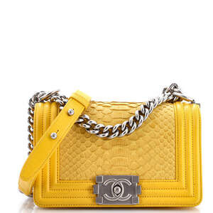 Chanel Boy Flap Bag Python Old Medium #182039C27B